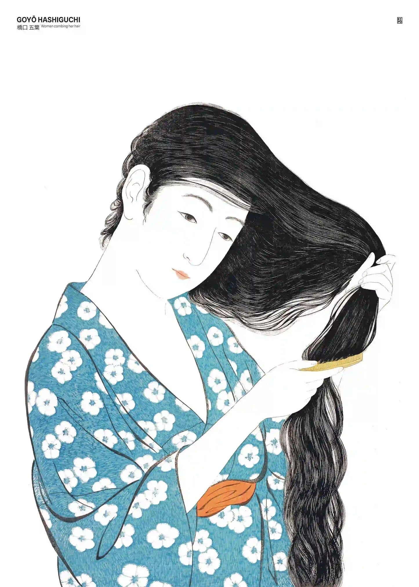 Goyō Hashiguchi - Woman combing her hair (1920)